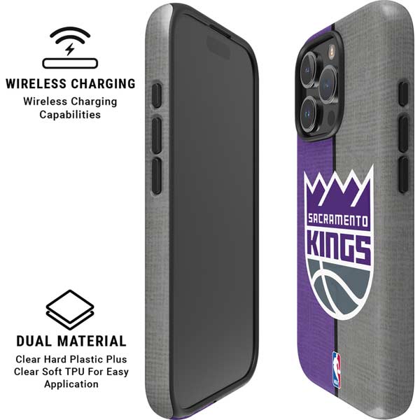 NBA Sacramento Kings Split Canvas iPhone 16 Pro Magsafe Impact Case