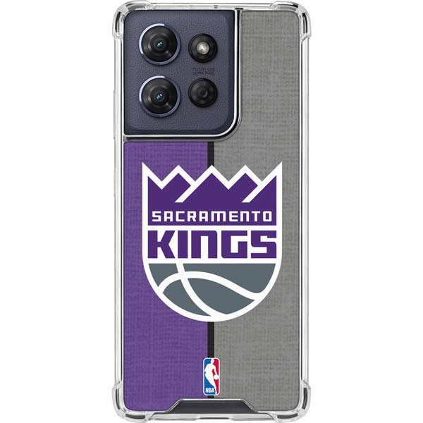 NBA Sacramento Kings Split Canvas Moto G Play 5G (2025) Clear Case