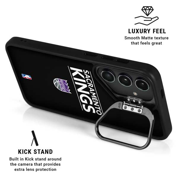 NBA Sacramento Kings Standard - Black Galaxy S26 Ultra Kickstand Case