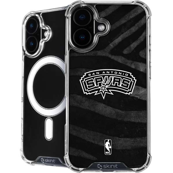 NBA San Antonio Spurs Black Animal Print iPhone 17 MagSafe Case