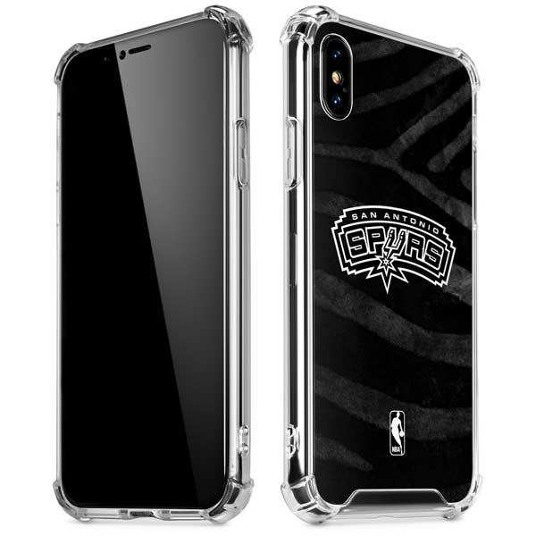 NBA San Antonio Spurs Black Animal Print iPhone X/XS Clear Case
