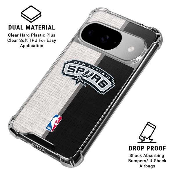 NBA San Antonio Spurs Canvas Google Pixel 10 Clear Case