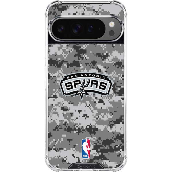 NBA San Antonio Spurs Digi Camo Google Pixel 10 Pro XL Clear Case