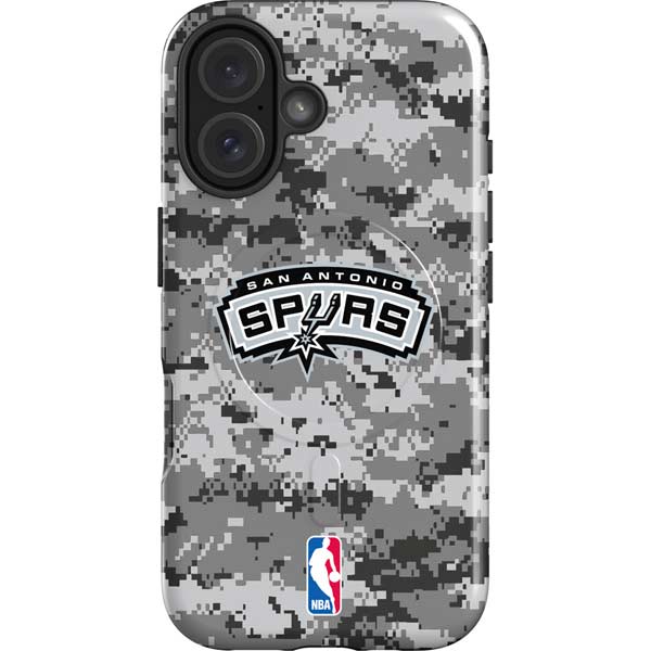 NBA San Antonio Spurs Digi Camo iPhone 16 Magsafe Impact Case