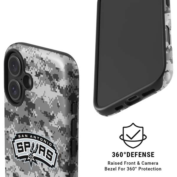 NBA San Antonio Spurs Digi Camo iPhone 16 Magsafe Impact Case