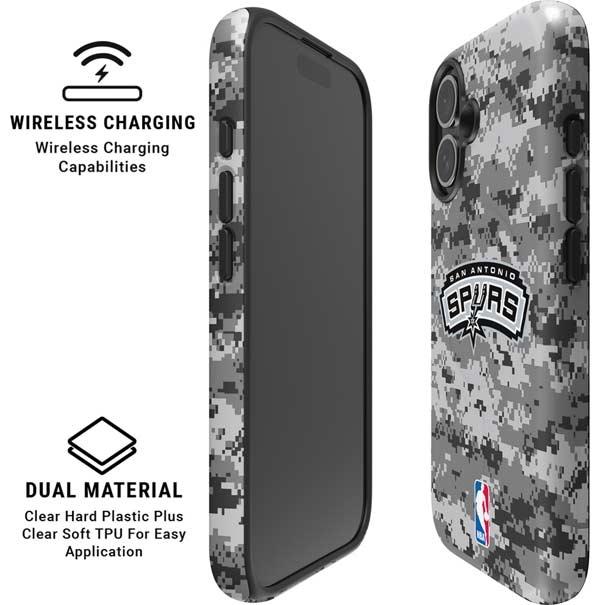 NBA San Antonio Spurs Digi Camo iPhone 16 Magsafe Impact Case