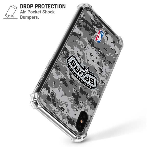 NBA San Antonio Spurs Digi Camo iPhone X/XS Clear Case