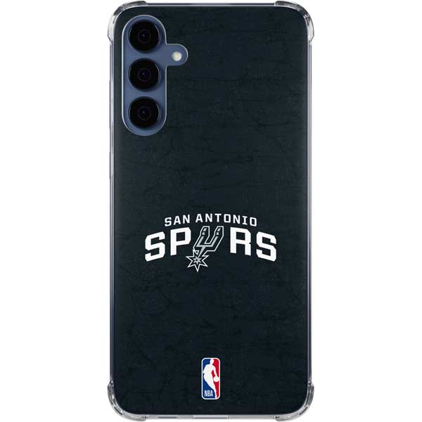 NBA San Antonio Spurs Distressed Galaxy A35 5G Clear Case