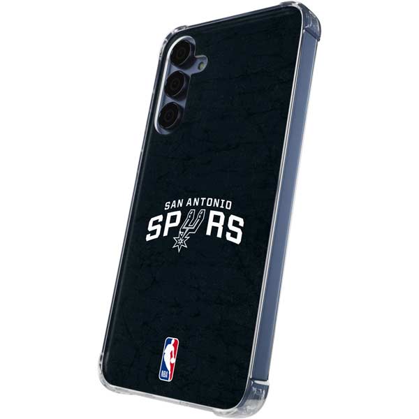 NBA San Antonio Spurs Distressed Galaxy A35 5G Clear Case