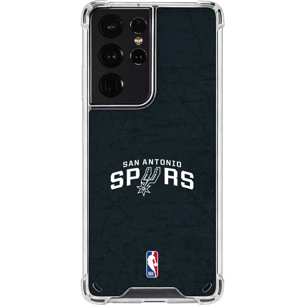 NBA San Antonio Spurs Distressed Galaxy S21 Ultra 5G Clear Case