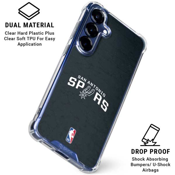 NBA San Antonio Spurs Distressed Galaxy S25 Plus Clear Case