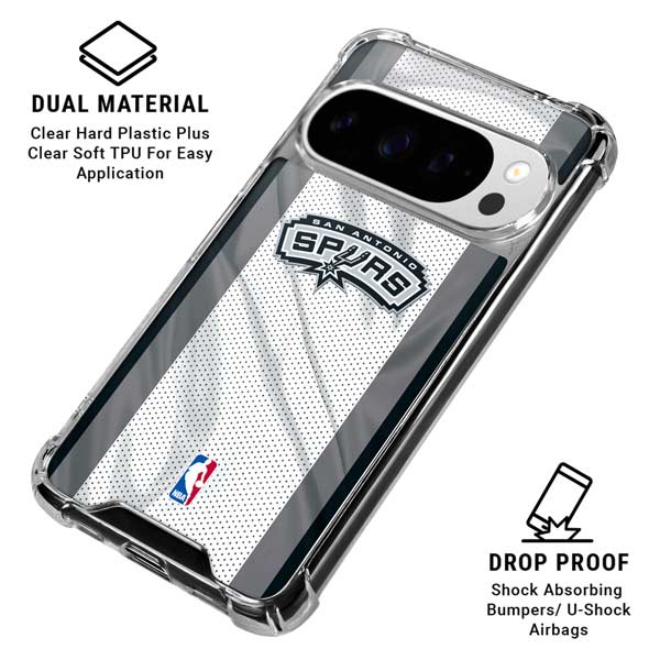 NBA San Antonio Spurs Google Pixel 10 Pro XL Clear Case