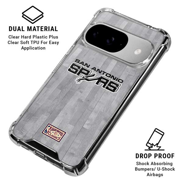 NBA San Antonio Spurs Hardwood Classics Google Pixel 10 Clear Case