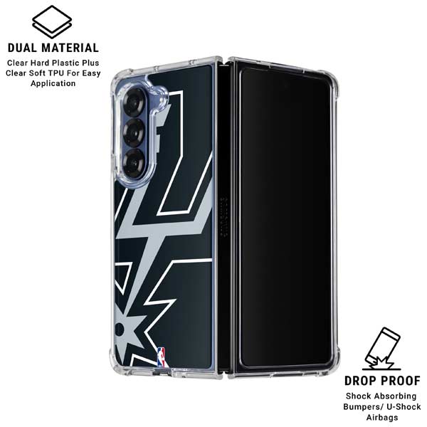 NBA San Antonio Spurs Large Logo Galaxy Z Fold7 Clear Case