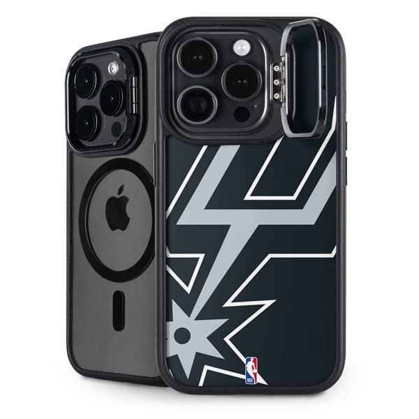 NBA San Antonio Spurs Large Logo iPhone 14 Pro Kickstand Case