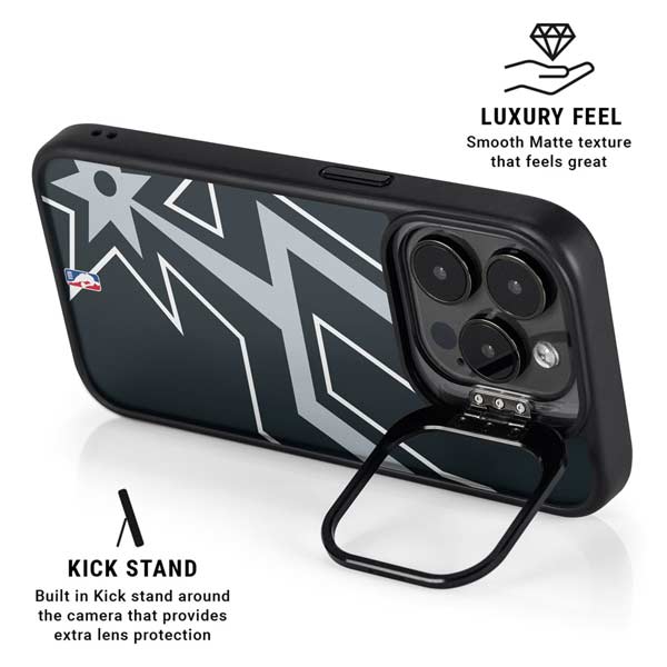 NBA San Antonio Spurs Large Logo iPhone 14 Pro Kickstand Case