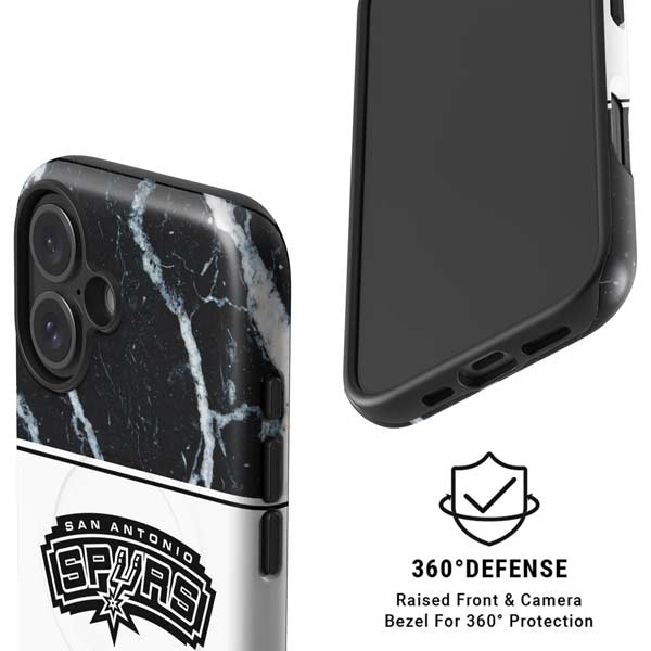 NBA San Antonio Spurs Marble iPhone 16 Magsafe Impact Case