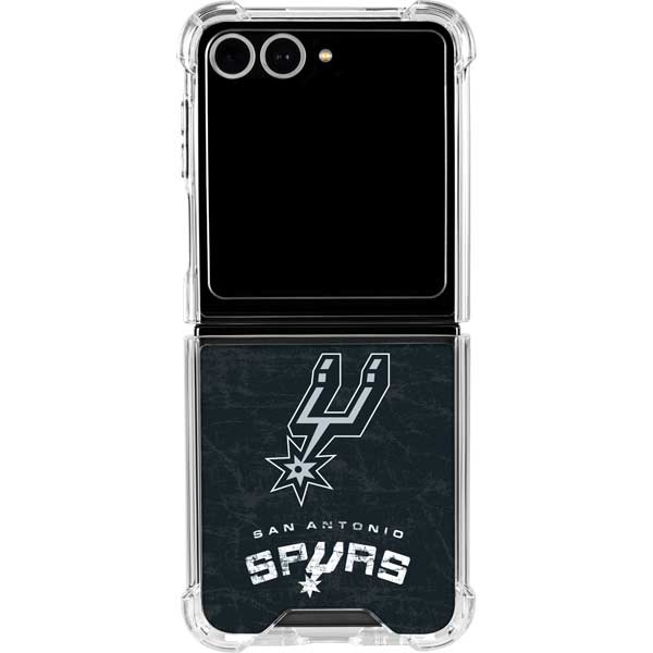 NBA San Antonio Spurs Secondary Logo Galaxy Z Flip7 Clear Case