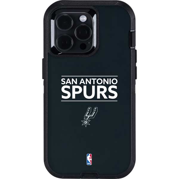 NBA San Antonio Spurs Standard - Black Otterbox Defender iPhone Skin