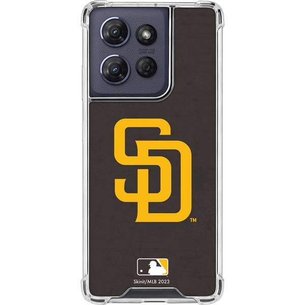 MLB San Diego Padres - Solid Distressed Moto G Play 5G (2025) Clear Case