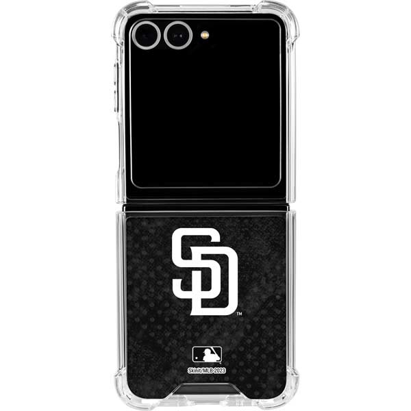 MLB San Diego Padres Dark Wash Galaxy Z Flip7 Clear Case