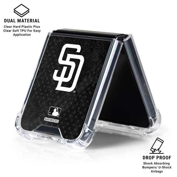 MLB San Diego Padres Dark Wash Galaxy Z Flip7 Clear Case