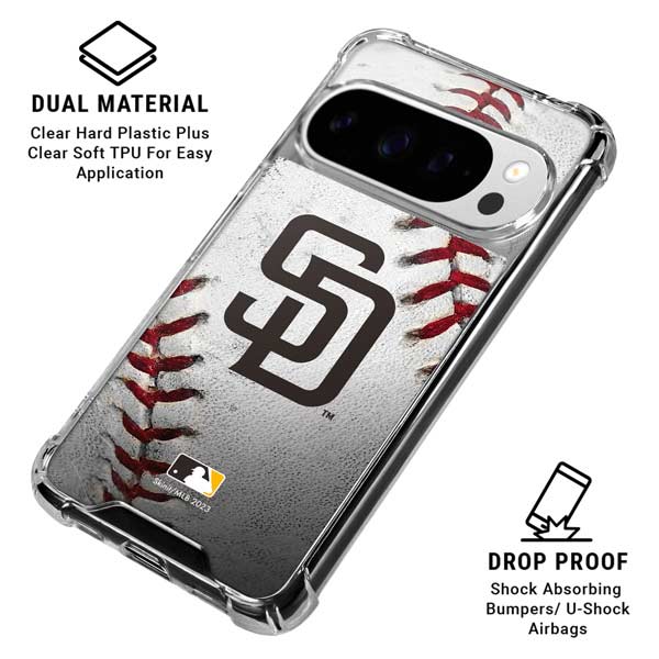 MLB San Diego Padres Game Ball Google Pixel 10 Pro XL Clear Case
