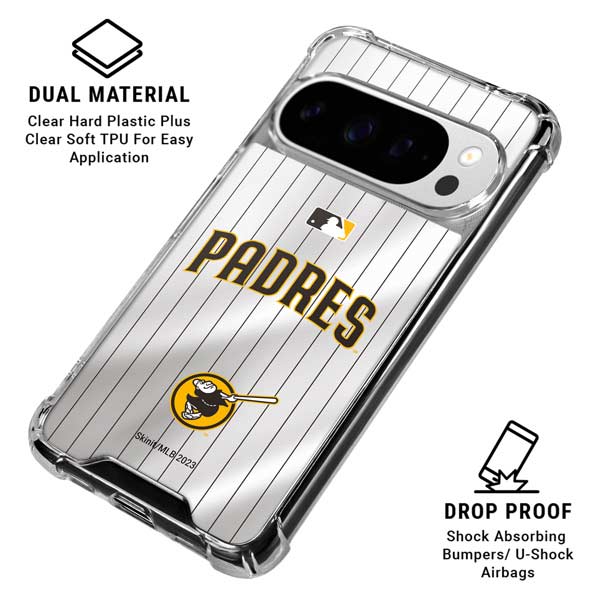 MLB San Diego Padres Home Jersey Google Pixel 10 Pro Clear Case