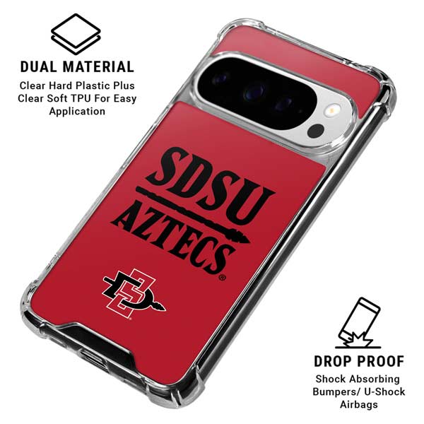 San Diego State University Aztecs Red Google Pixel 10 Pro Clear Case
