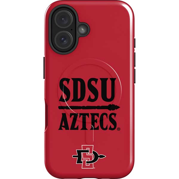 San Diego State University Aztecs Red iPhone 16 Magsafe Impact Case