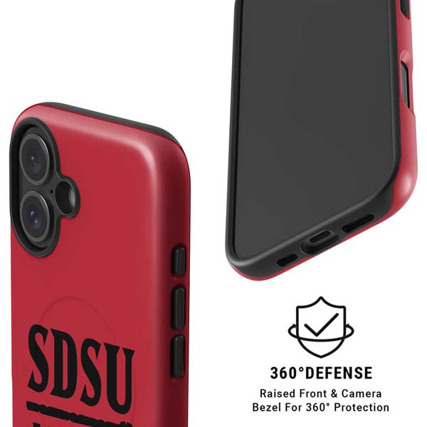 San Diego State University Aztecs Red iPhone 16 Magsafe Impact Case