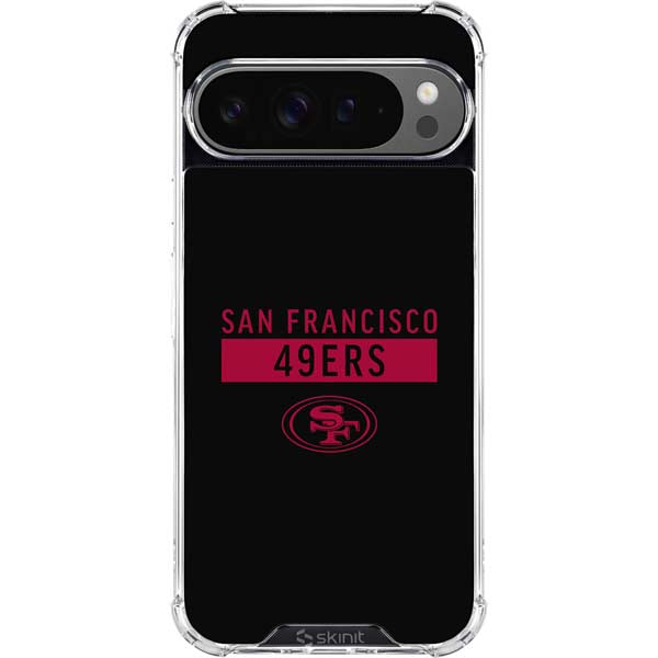 NFL San Francisco 49ers Black Performance Series Google Pixel 10 Pro Clear Case