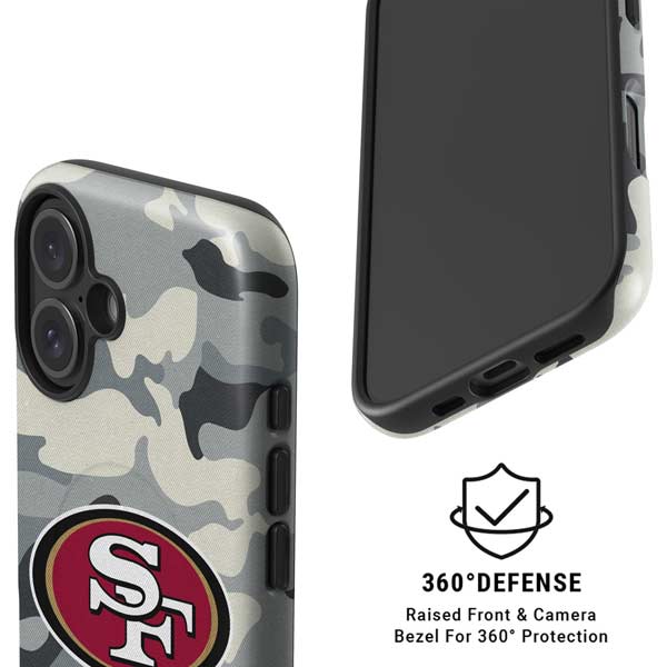 NFL San Francisco 49ers Camo iPhone 16 Plus Magsafe Impact Case