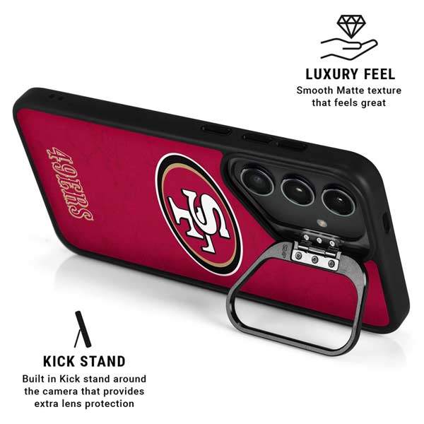 NFL San Francisco 49ers Distressed Galaxy S26 Plus Kickstand Case