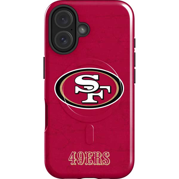 NFL San Francisco 49ers Distressed iPhone 16 Plus Magsafe Impact Case