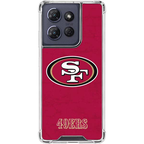 NFL San Francisco 49ers Distressed Moto G Power 5G (2025) Clear Case
