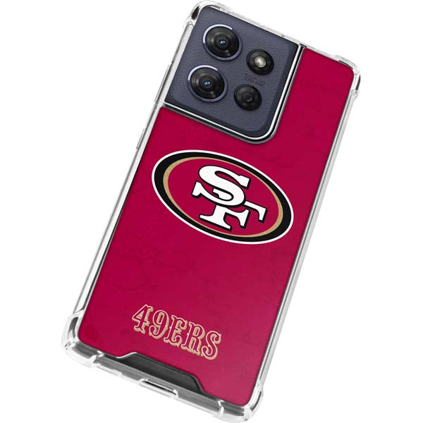 NFL San Francisco 49ers Distressed Moto G Power 5G (2025) Clear Case