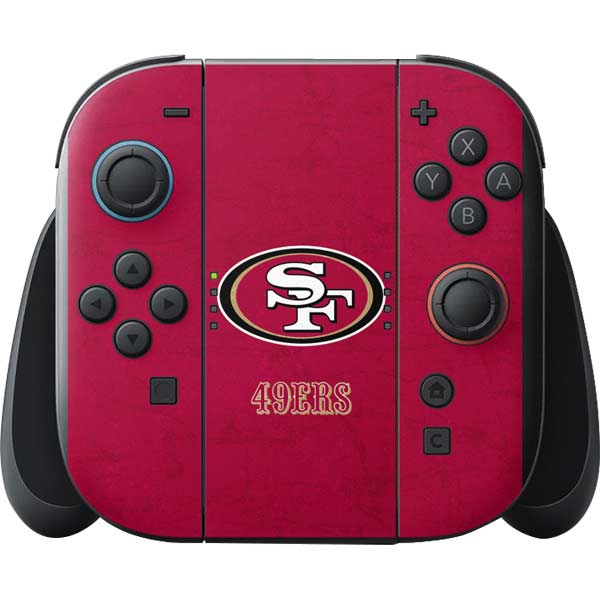 NFL San Francisco 49ers Distressed Nintendo Switch 2 (2025) with Joy-Con Skin