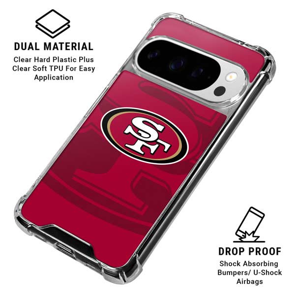 NFL San Francisco 49ers Double Vision Google Pixel 10 Pro Clear Case