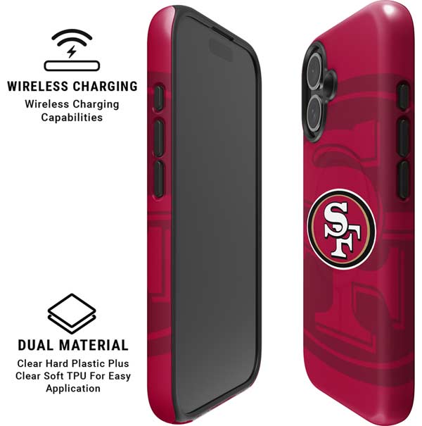 NFL San Francisco 49ers Double Vision iPhone 16 Plus Magsafe Impact Case