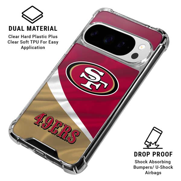 NFL San Francisco 49ers Google Pixel 10 Pro Clear Case