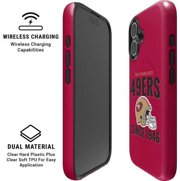 NFL San Francisco 49ers Helmet iPhone 16 Magsafe Impact Case