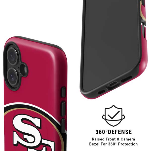 NFL San Francisco 49ers Large Logo iPhone 16 Magsafe Impact Case