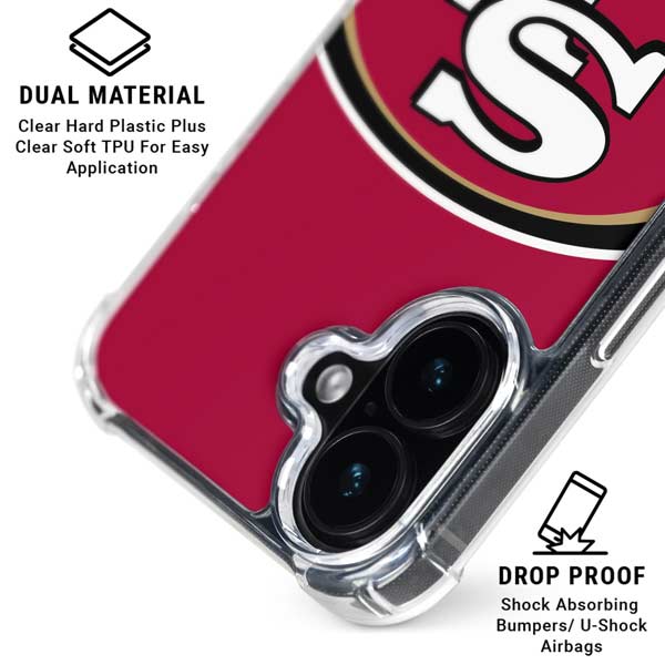 NFL San Francisco 49ers Large Logo iPhone 17 Clear Case