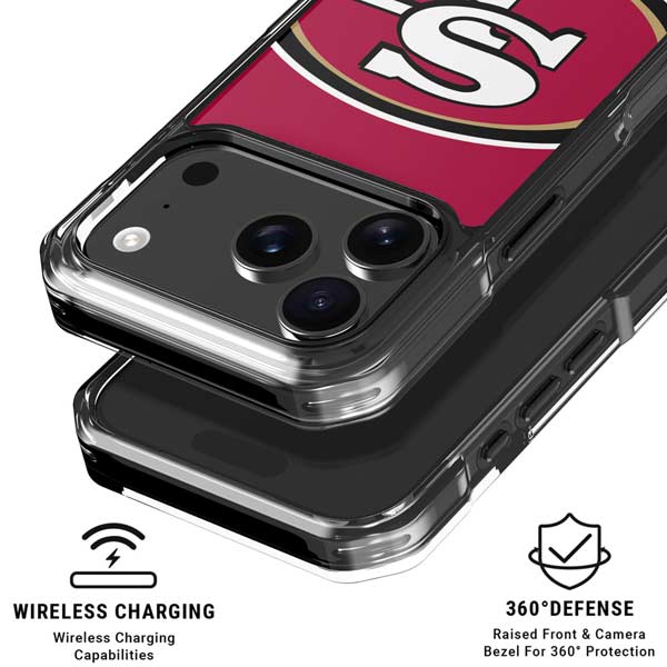 NFL San Francisco 49ers Large Logo iPhone 17 Pro Clear Case