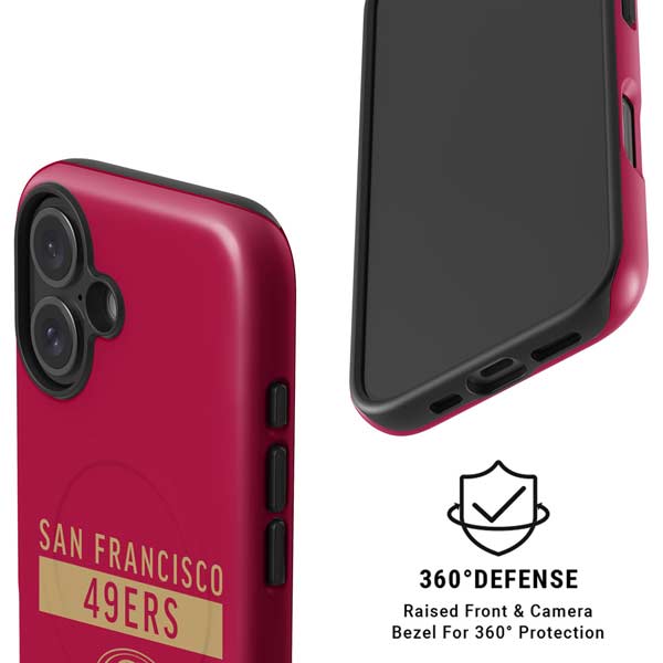 NFL San Francisco 49ers Red Performance Series iPhone 16 Magsafe Impact Case