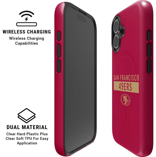 NFL San Francisco 49ers Red Performance Series iPhone 16 Magsafe Impact Case