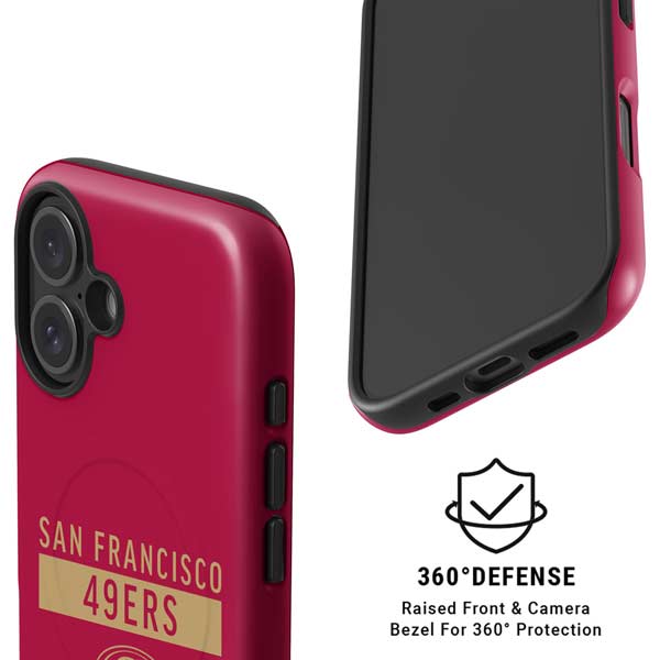 NFL San Francisco 49ers Red Performance Series iPhone 16 Plus Magsafe Impact Case