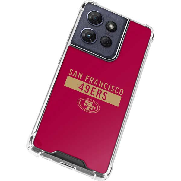 NFL San Francisco 49ers Red Performance Series Moto G 5G (2025) Clear Case