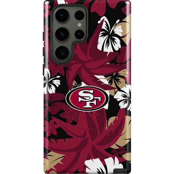 NFL San Francisco 49ers Tropical Print Galaxy S23 Ultra Pro Case